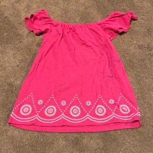 Pink girls short sleeve shirt